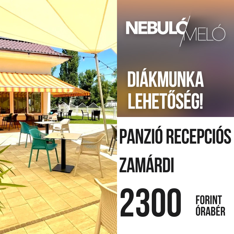Panzió recepciós diákmunka lehetőség Zamárdiban!